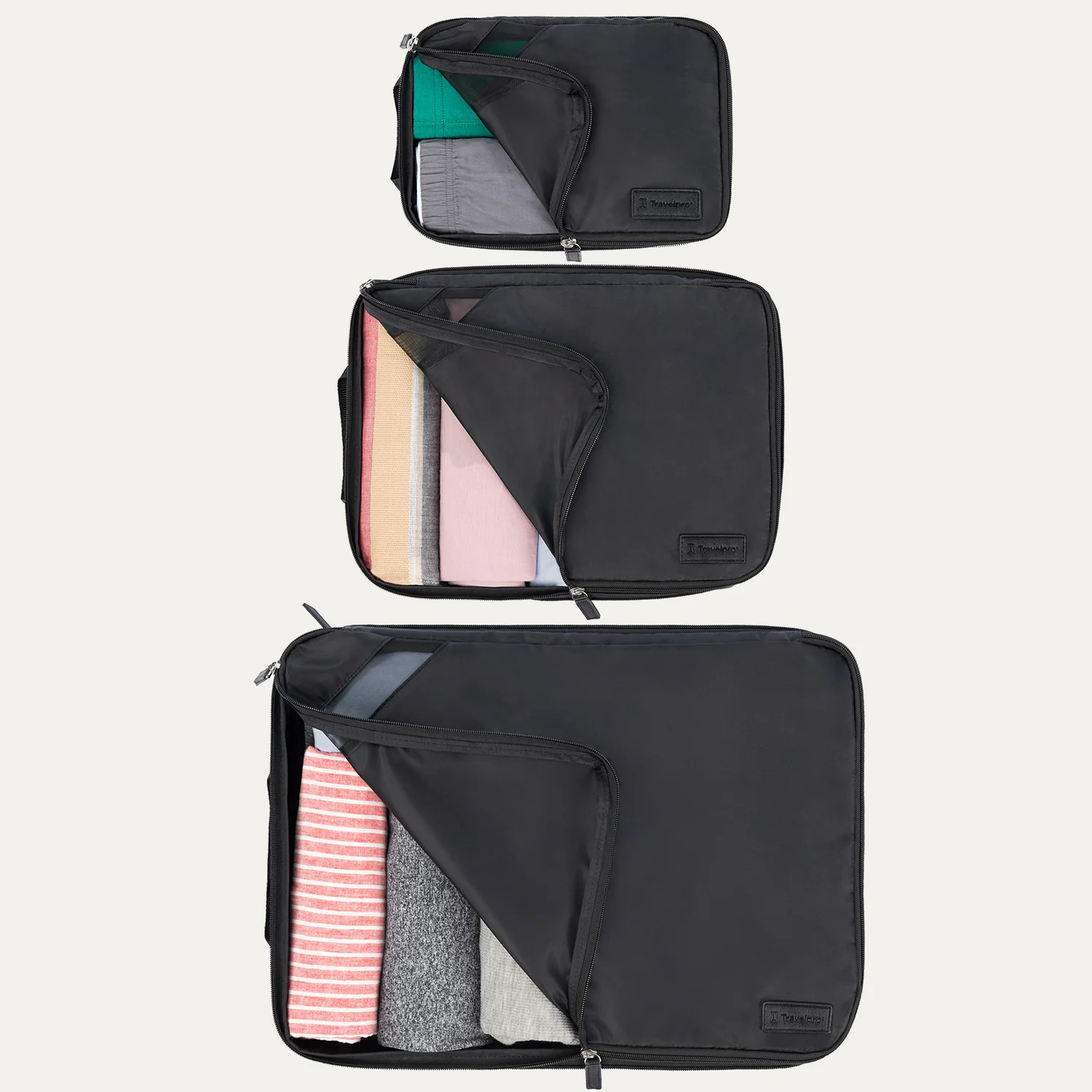 Travelpro® Essentials™ 3 Pack Expandable/Compressible  Packing Cube Set (M/L/XL) - Image 3